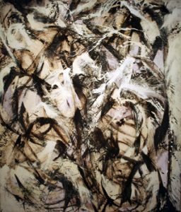 Lee Krasner, "White Rage," 1961, oil on canvas, 82-1/2" x 70-1/2, Permanent Collection.
