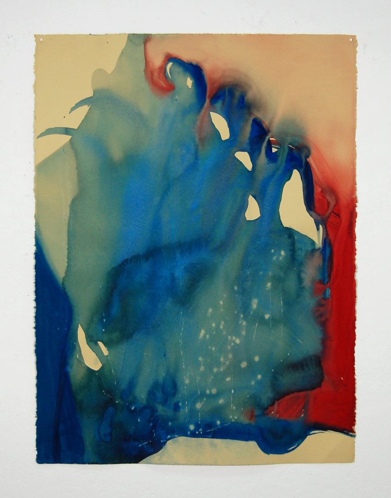 Astri Snodgrass, "Spilling light, spilling air," 30 x 22 inches, watercolor on embossed paper