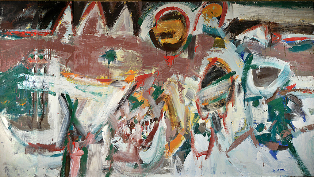 William Christenberry, "Moundville" 1959, oil on canvas, 41-3/4 X 83"
