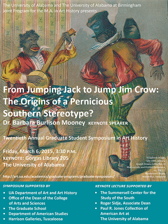 20th Graduate Symposium in Art History Lecture: Images of Jim Crow –  Department of Art and Art History