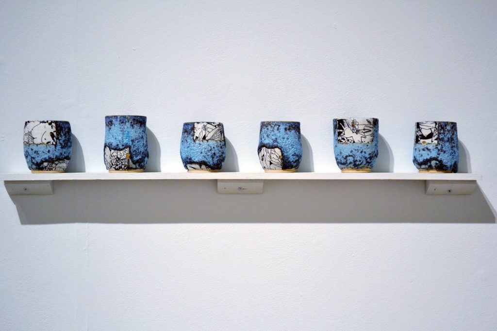 Sydney Ewerth, ceramics piece that won in one of two juried exhibitions in Spring 2015.