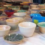 Handmade bowls at Empty Bowls 2015