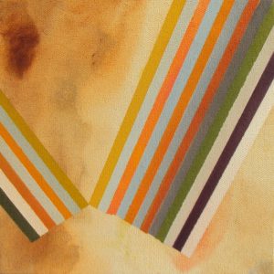abstract painting with colored lines on a mottled background