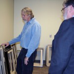 SMGA Director Bill Dooley gives Dean Olin a tour of the new space.