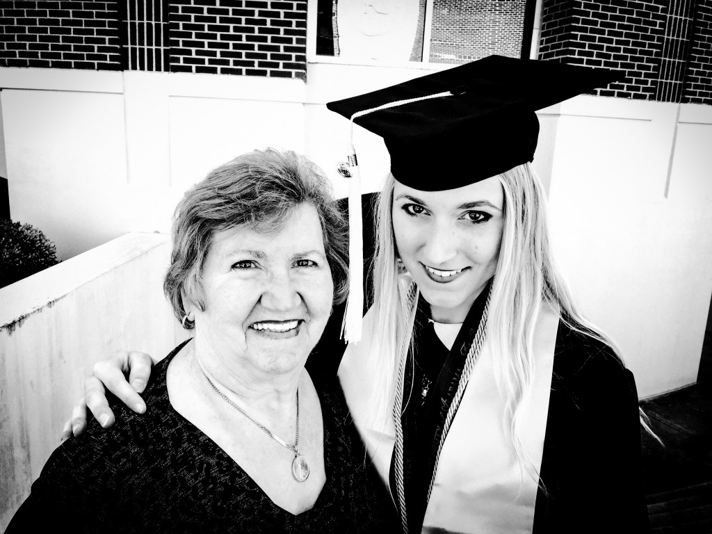 Ali Hval and her grandmother, Alma Lokken, at Ali's graduation in May 2015.