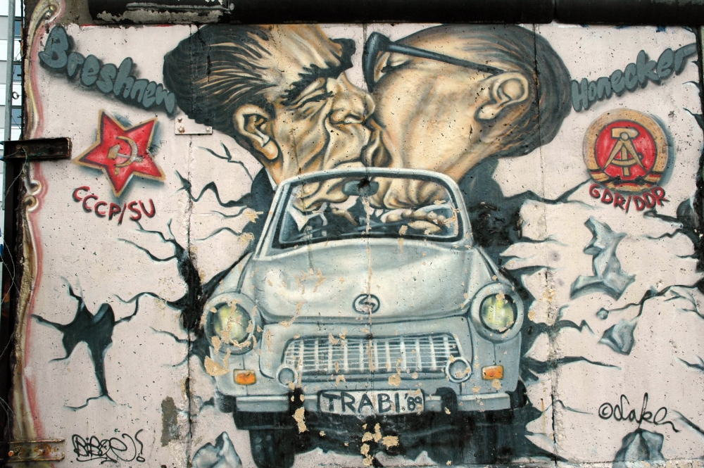 Photo by Jim Harrison III of artwork and graffiti on the Berlin Wall, 2006 ("Berlin Wall Series").