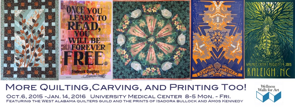 More Quilting, Carving, and Printing Too! exhibition for Wellness Walls For Art , 2015-2016