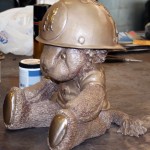 Craig Wedderspoon's Simon the Lion is almost ready for the Nucor Children's charity auction.