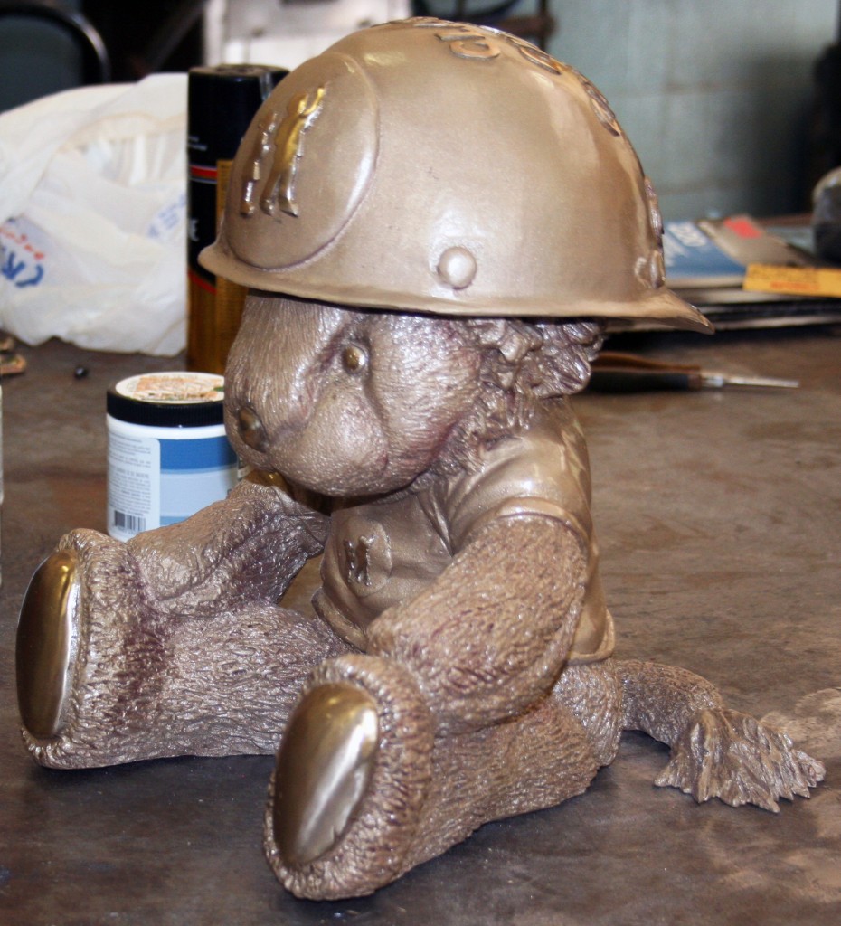 Craig Wedderspoon's Simon the Lion is almost ready for the Nucor Children's charity auction.