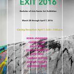 EXIT 2016 BA Senior Exhibition poster