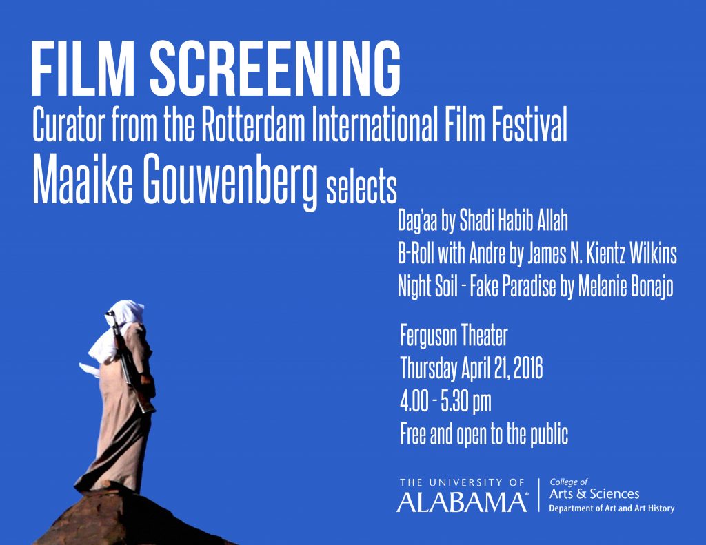 Film Screening of international short films selected by Maaike Gouwenberg, 2016