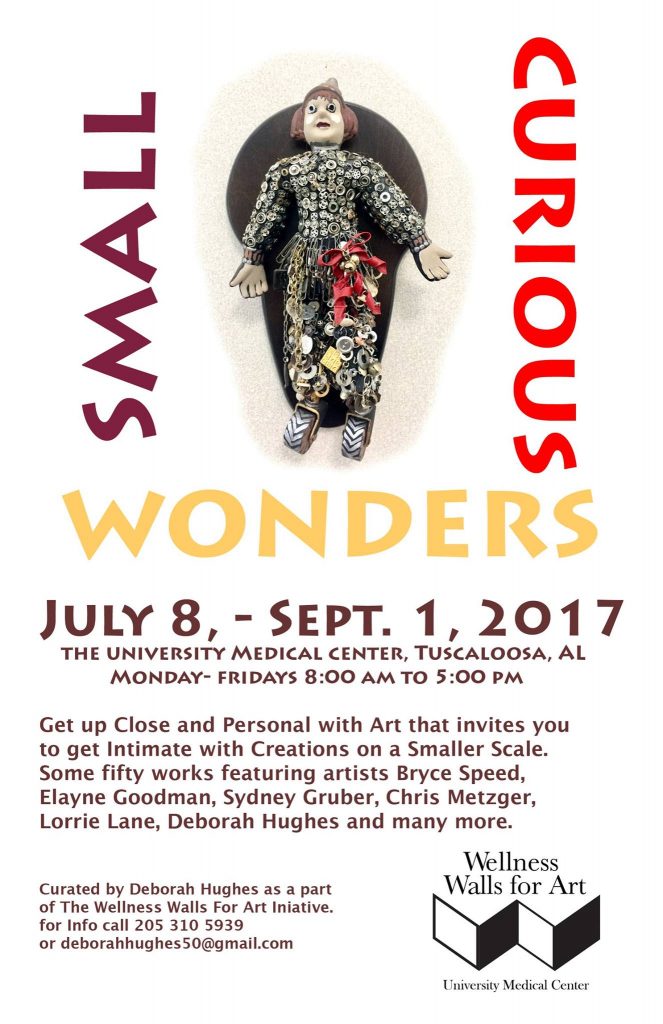 Poster for Small Curious Wonders exhibition