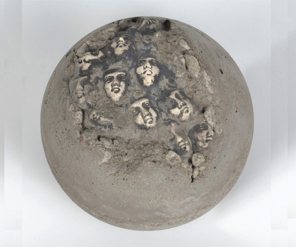 Mario Petrirena, “Untitled,” 1997, ceramic and concrete