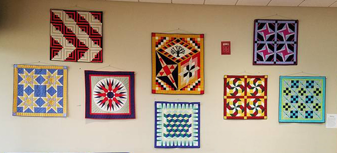 Hallie O'Kelley's quilts at the Juvenile Court Lobby