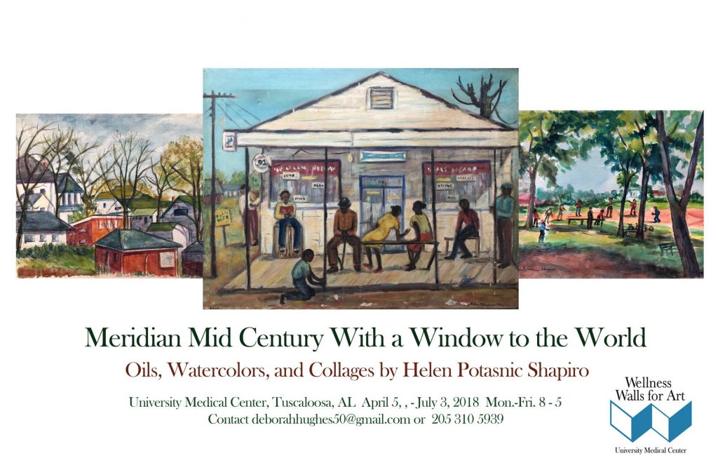 Poster for Meridian Mid Century With a Window to the World: Oils, Watercolors, and Collages by Helen Potasnic Shapiro