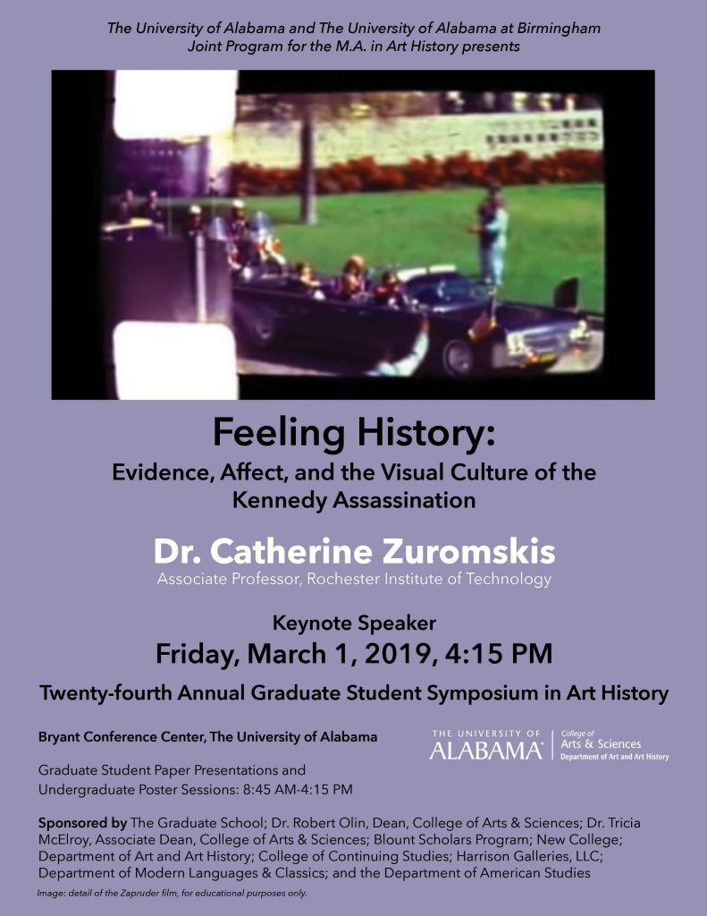 Poster for the 24th Annual Graduate Symposium in Art History at UA.