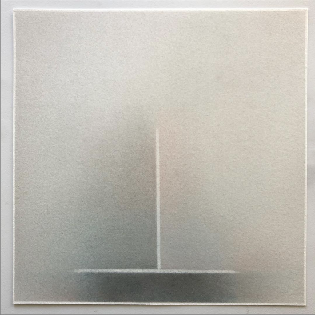 Pete Schulte, "Untitled (Year’s End)," 10 x 10 inches, graphite, pigment on paper.