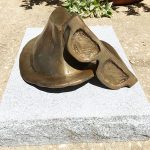 Morgan Harrison’s bronze sculpture of a hat and glasses commemorates author Truman Capote in the Monroeville Literary Capital Sculpture Trail.