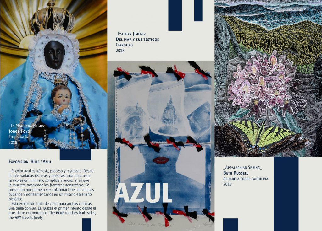 Brochure with artists' work for exhibition Azul/Blue.