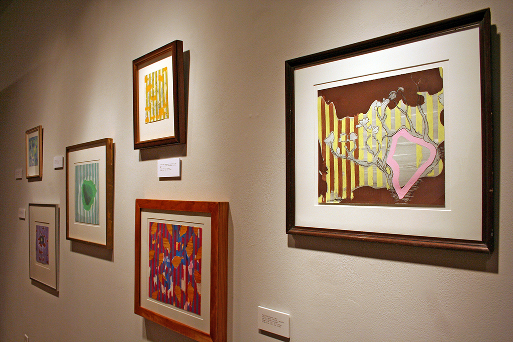 installation view of a painting exhibition